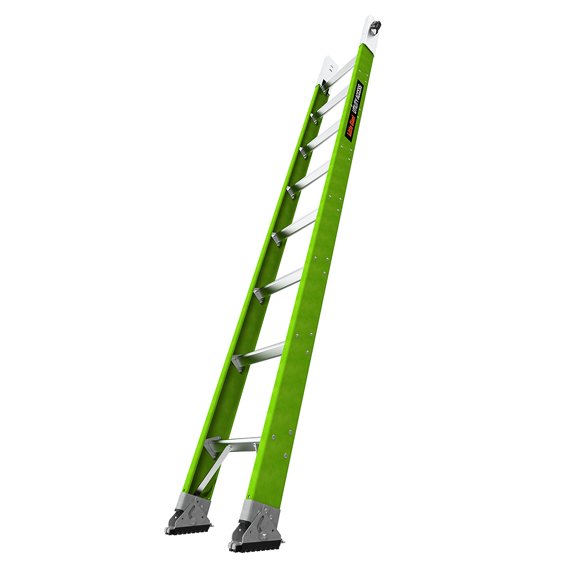 Little Giant Underground Utility Access Ladder - 8ft. Base Section, Fiberglass, 375-Lb. Capacity, Type IAA, Swivel Feet, Model# 18008-272